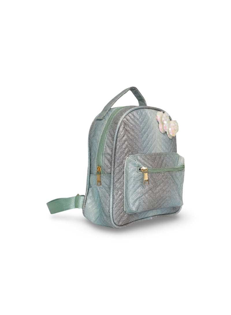 فانسي حقيبة ظهر للبنات - لون نعناعي بتصميم فراشة - Image 1